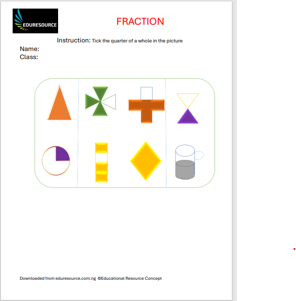 Fraction Worksheet