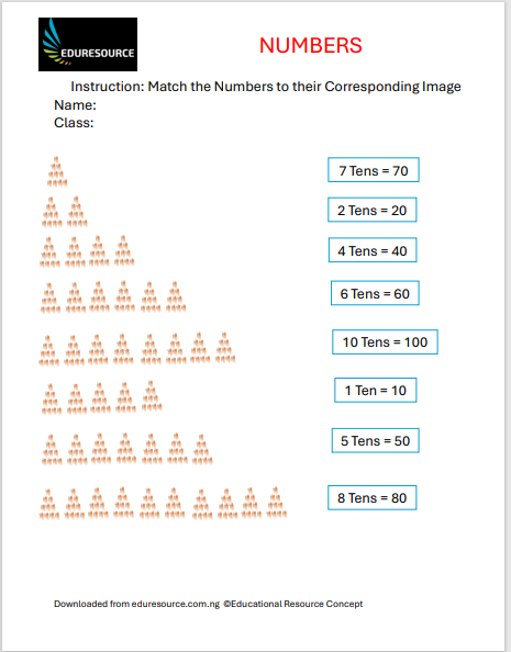 Numbers Worksheet