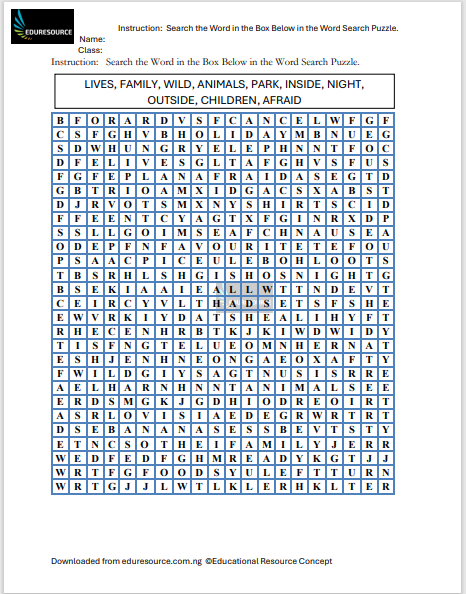 Puzzle for spellings